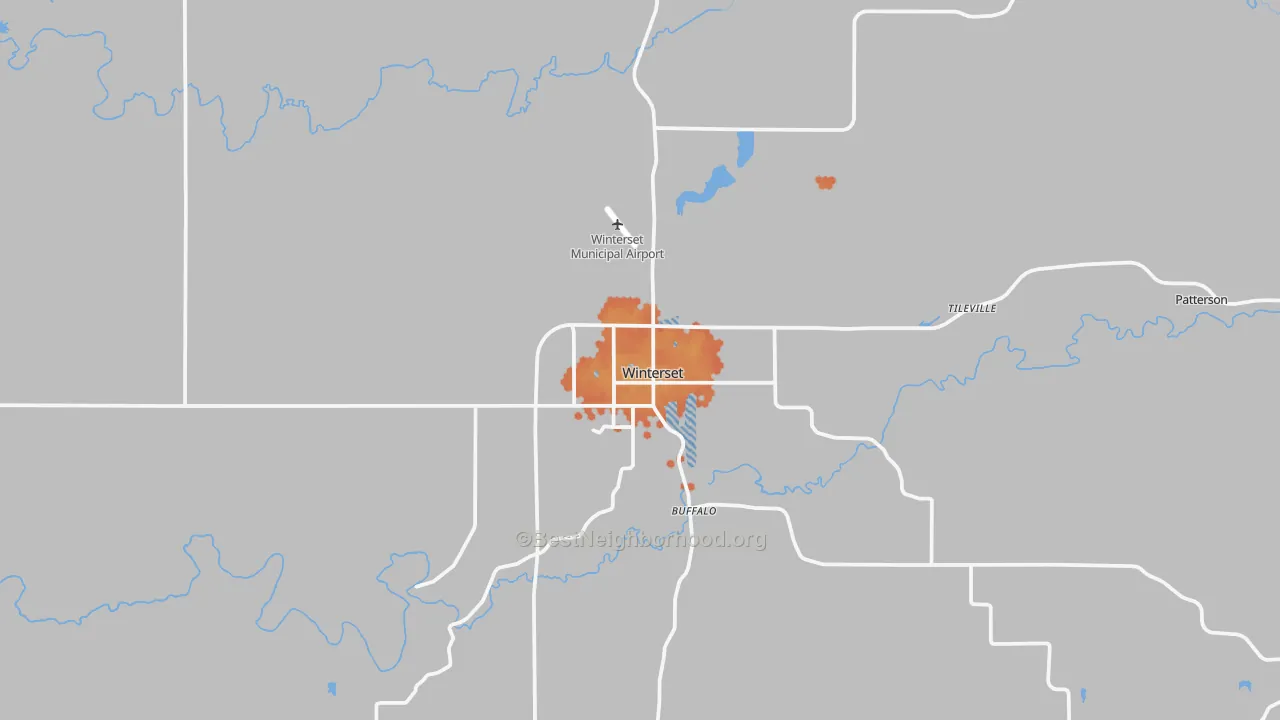 Bike Grade map of 50273, IA