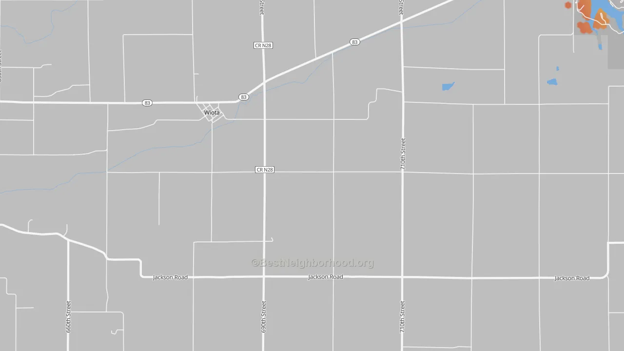 Bike Grade map of 50274, IA