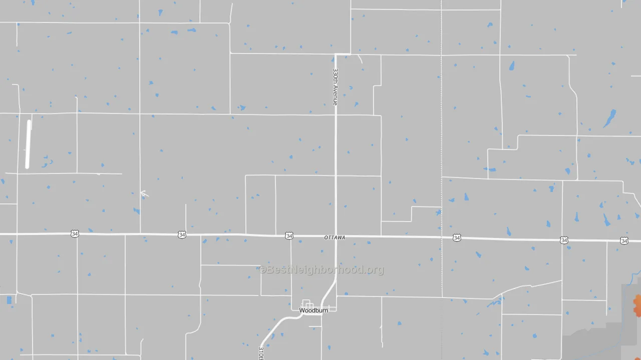 Bike Grade map of 50275, IA
