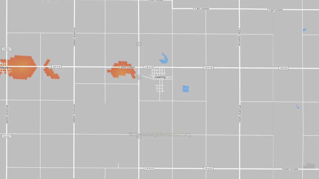 Bike Grade map of 50278, IA
