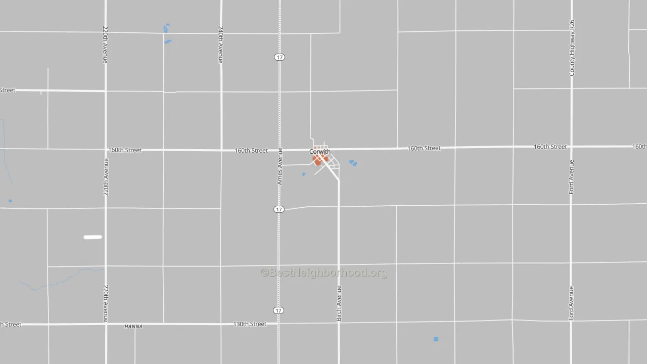 Bike Grade map of 50430, IA