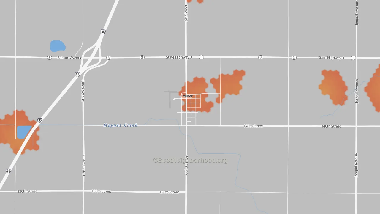 Bike Grade map of 50431, IA