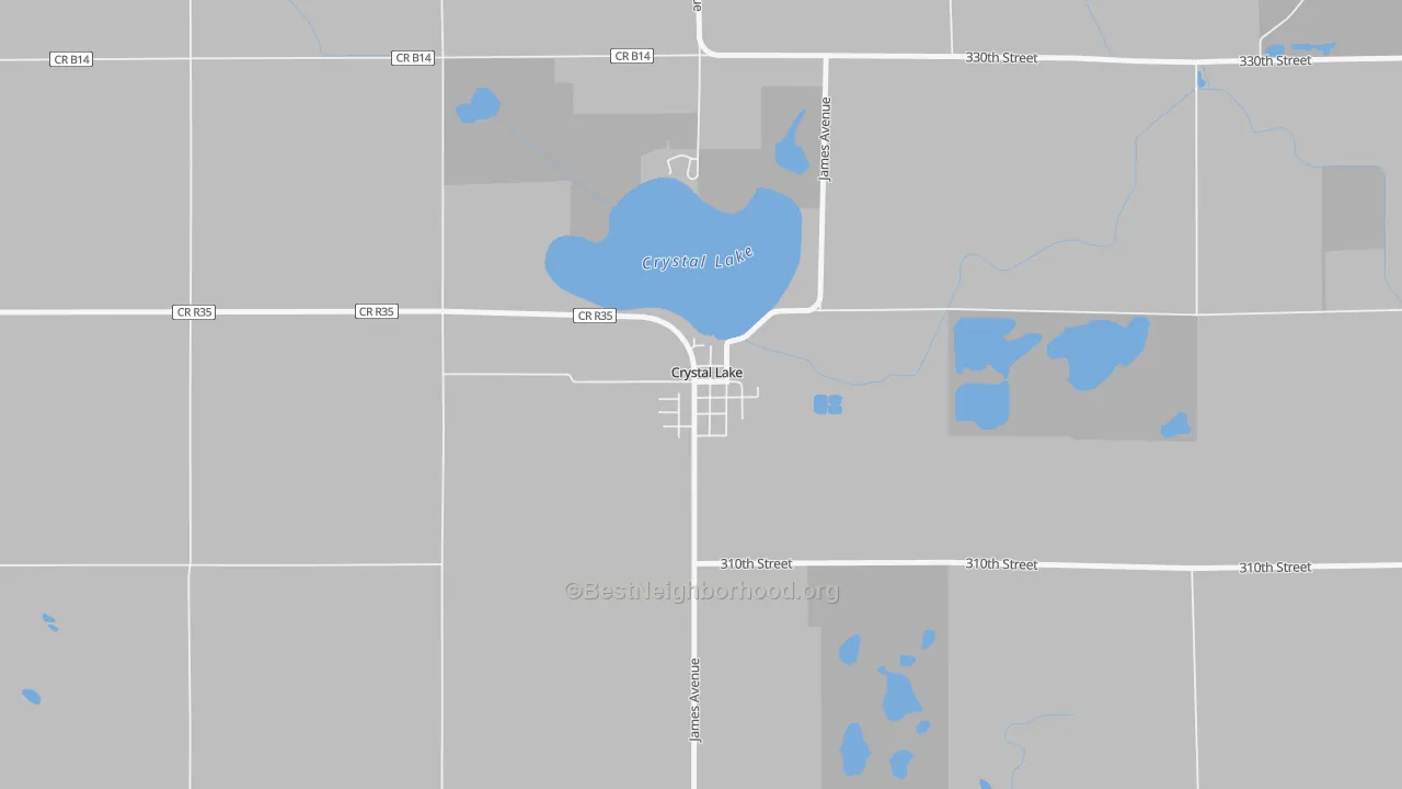 Bike Grade map of 50432, IA