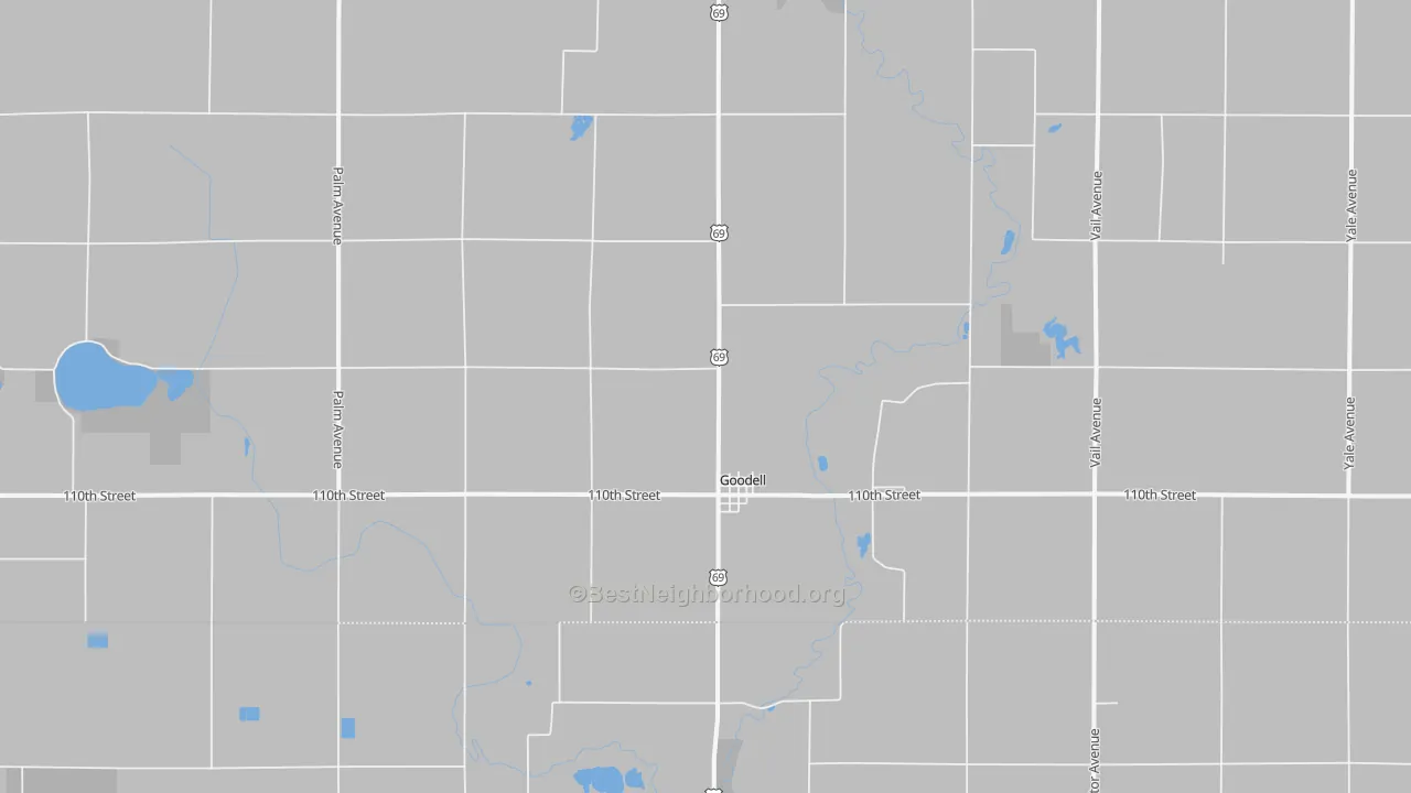 Bike Grade map of 50439, IA