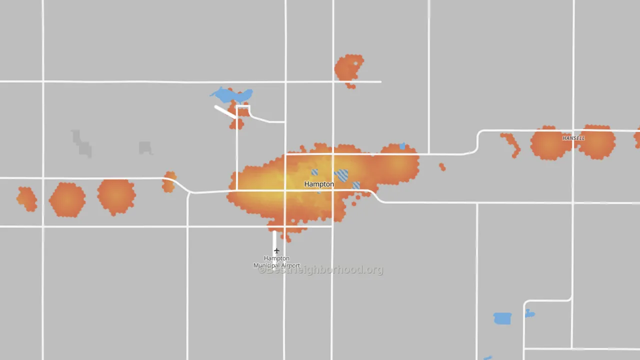 Bike Grade map of 50441, IA