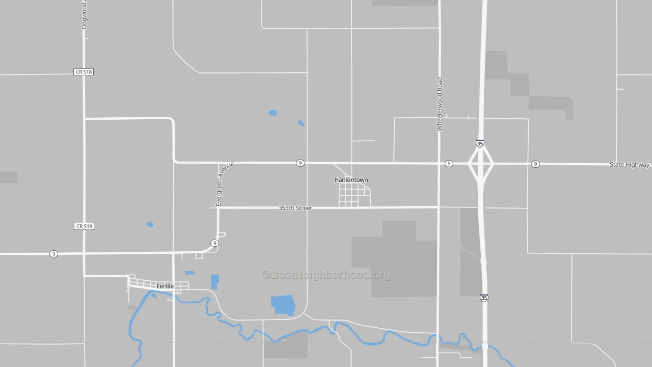 Bike Grade map of 50444, IA
