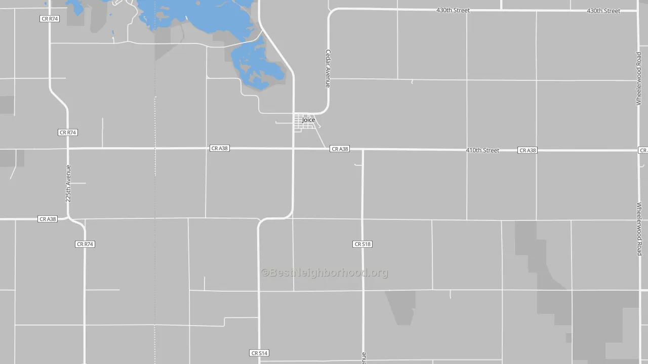 Bike Grade map of 50446, IA