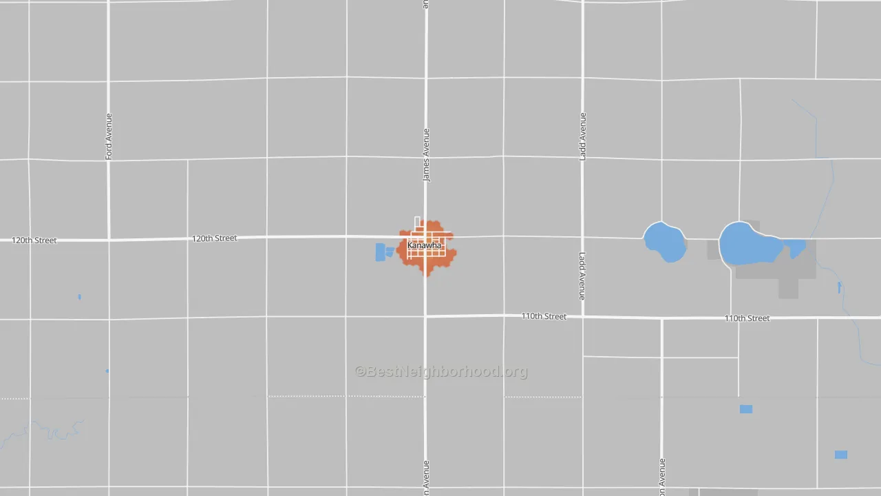 Bike Grade map of 50447, IA