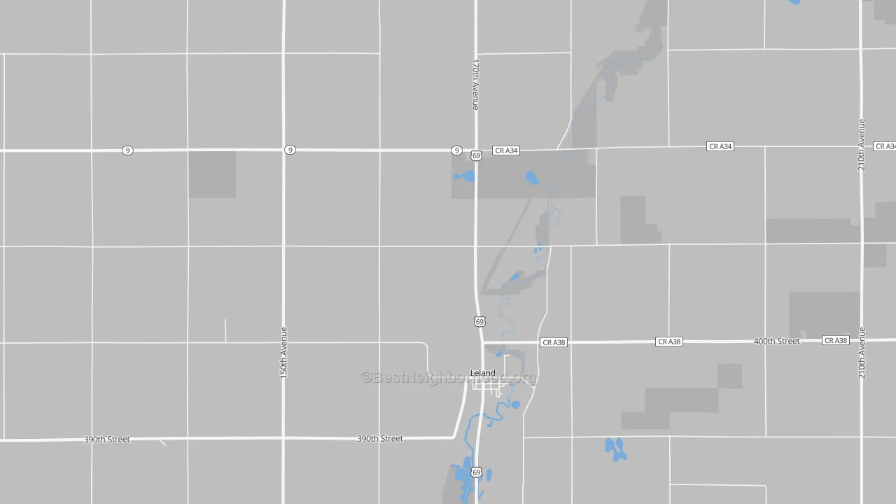 Bike Grade map of 50453, IA
