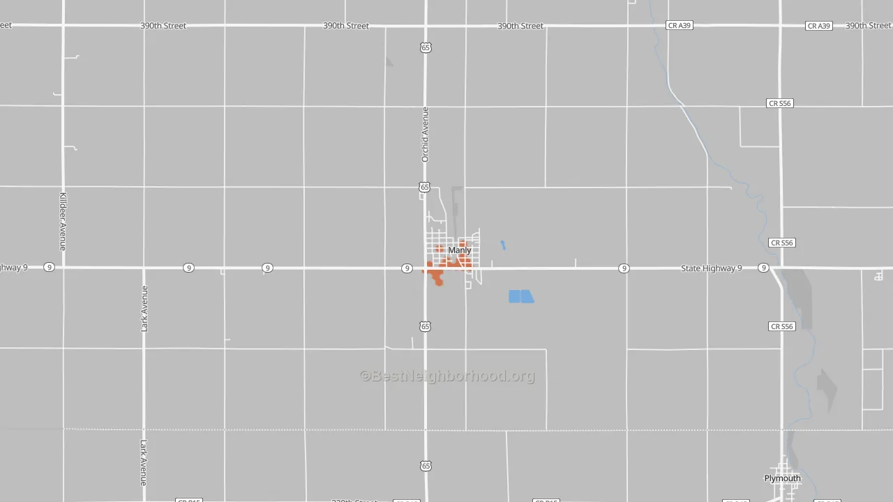 Bike Grade map of 50456, IA