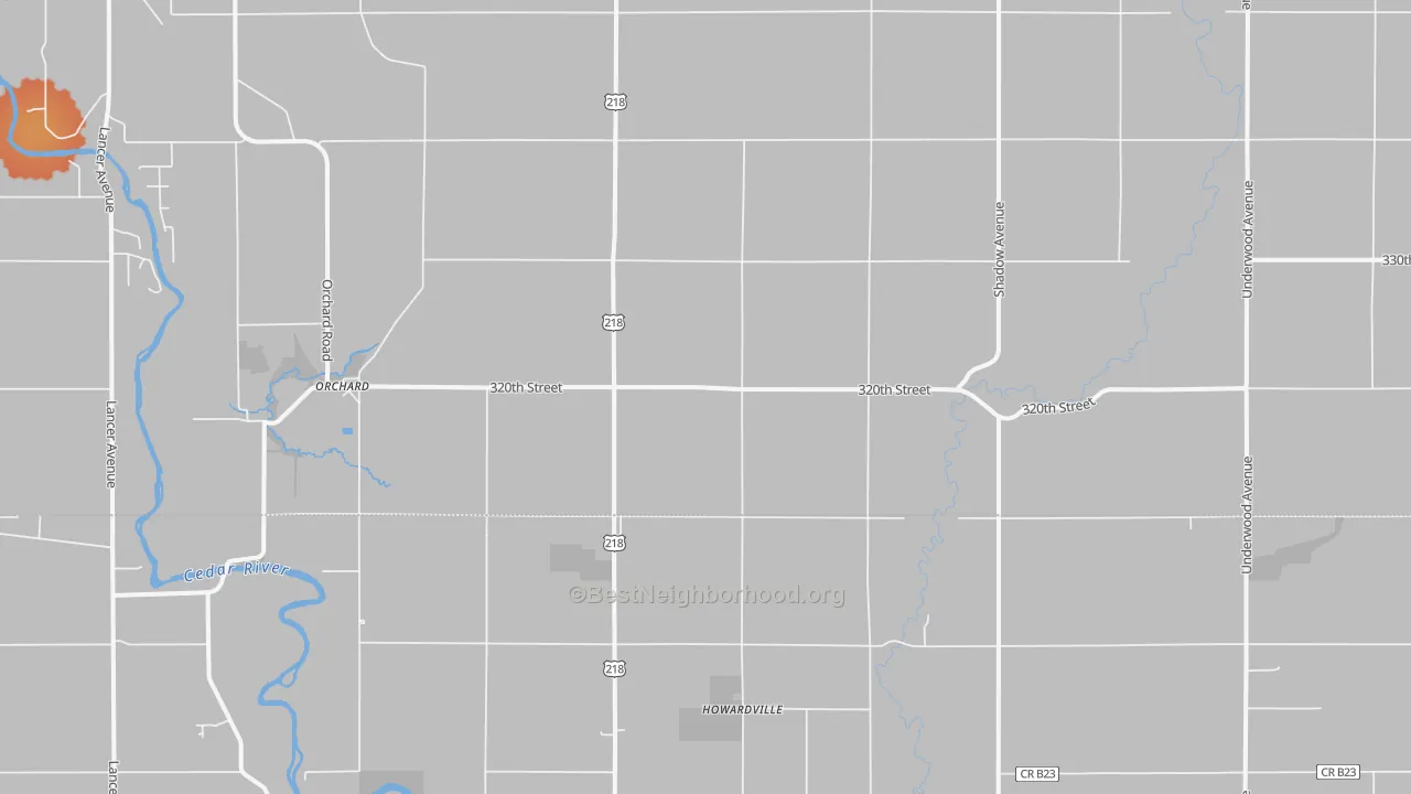 Bike Grade map of 50460, IA