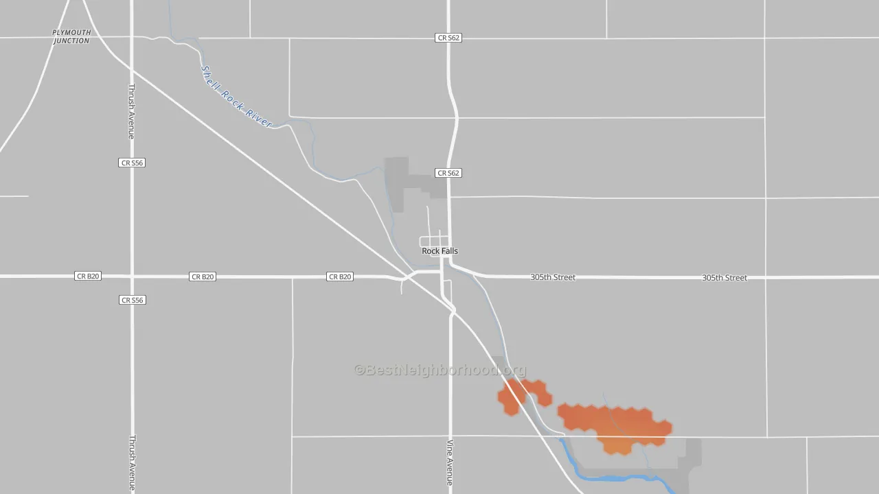 Bike Grade map of 50467, IA
