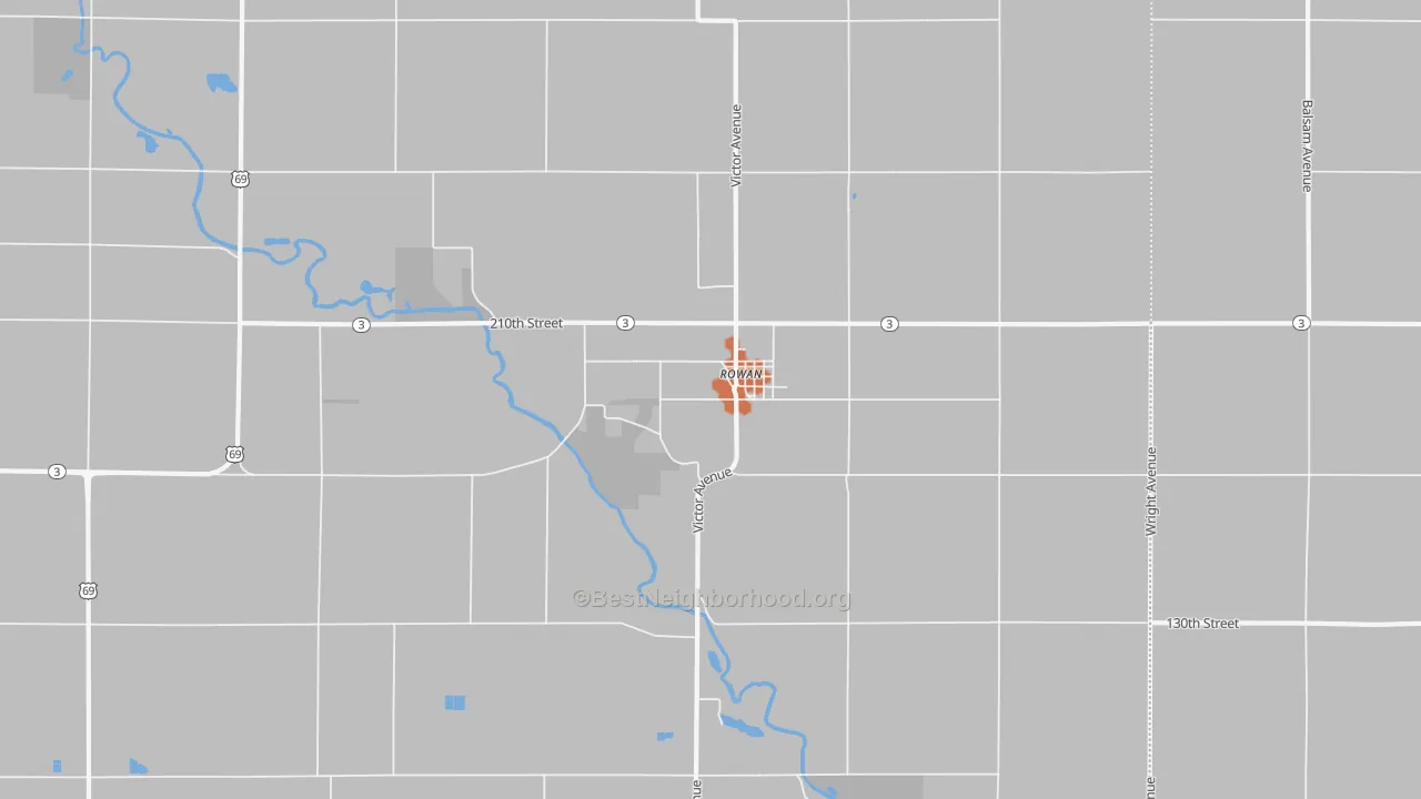 Bike Grade map of 50470, IA