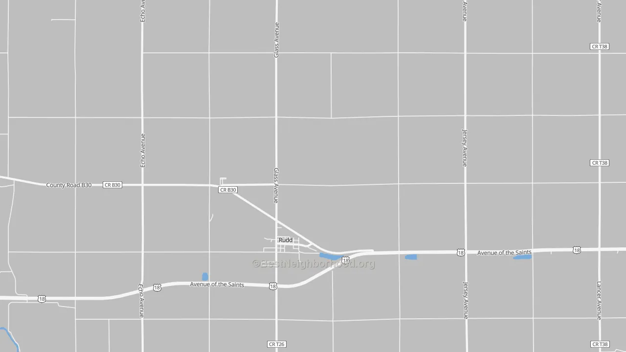 Bike Grade map of 50471, IA