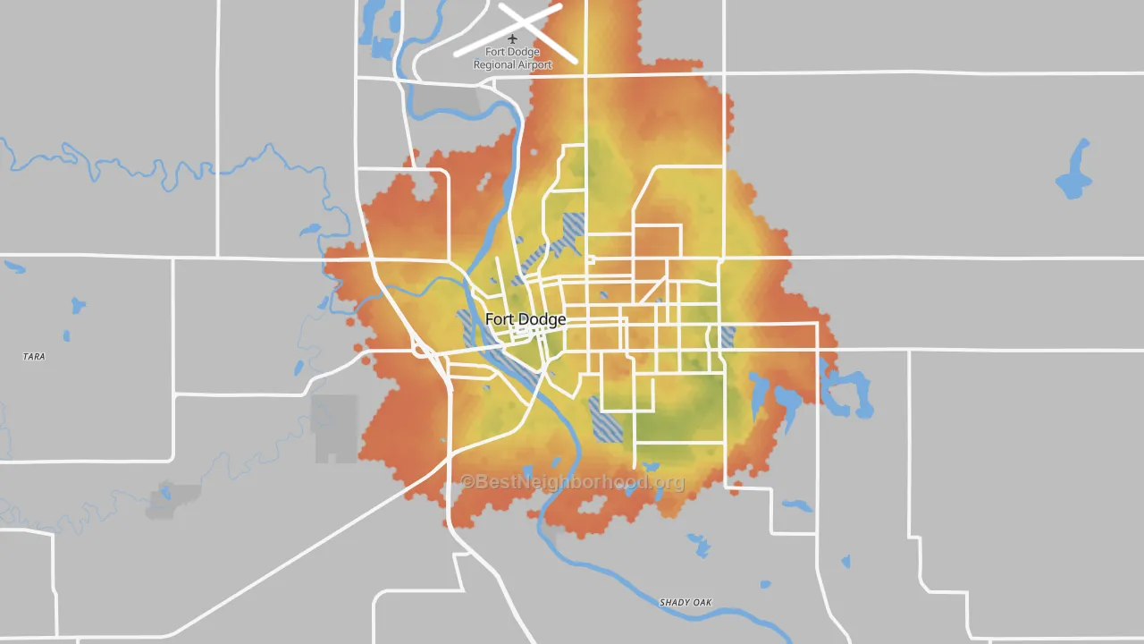 Bike Grade map of 50501, IA