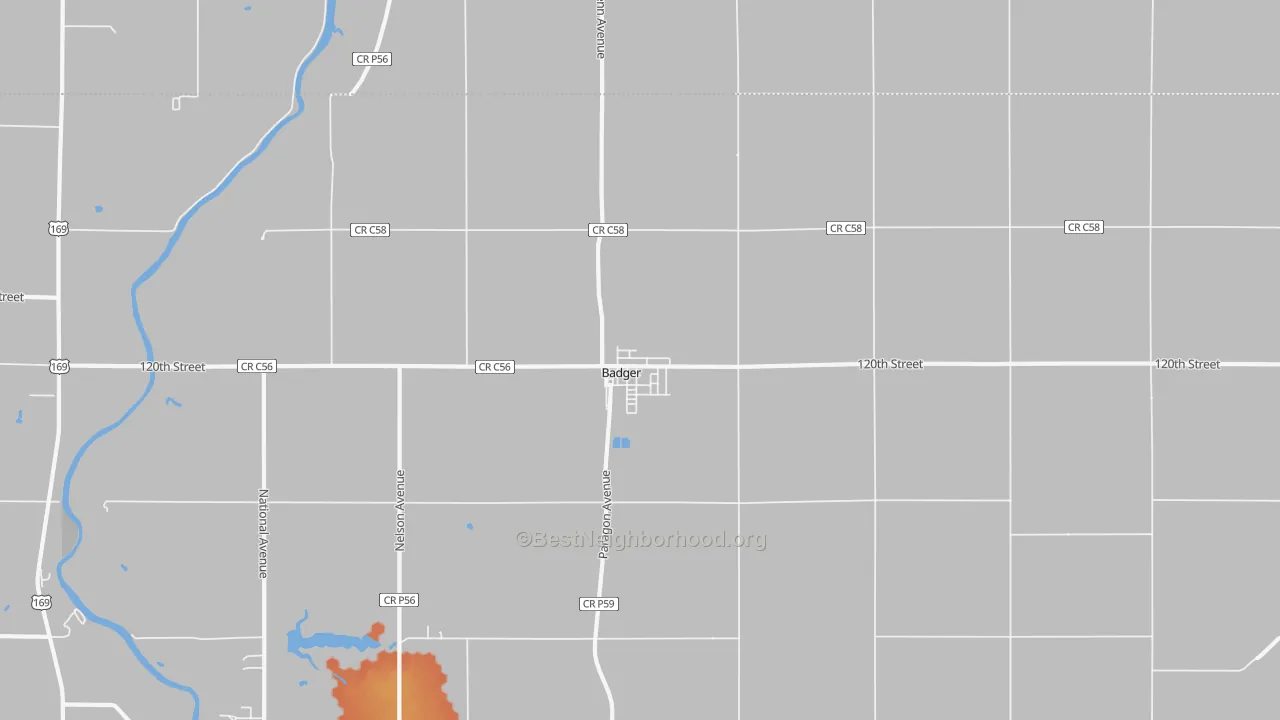 Bike Grade map of 50516, IA