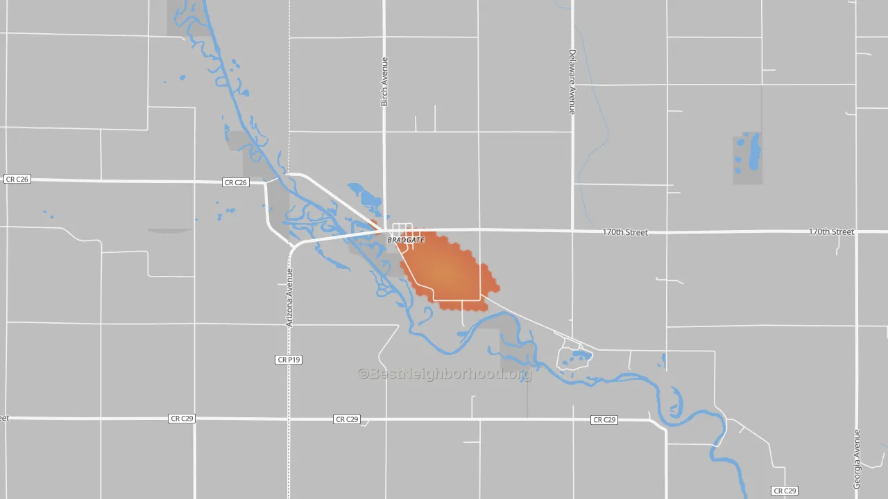 Bike Grade map of 50520, IA