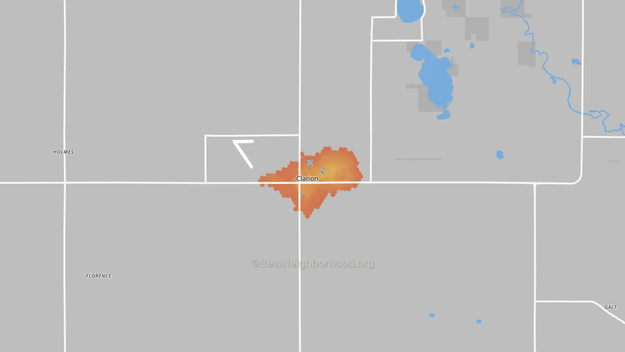 Bike Grade map of 50525, IA