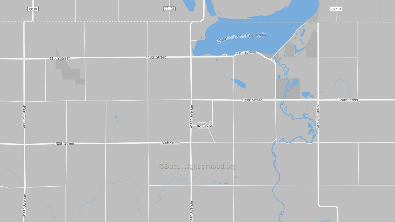 Bike Grade map of 50531, IA
