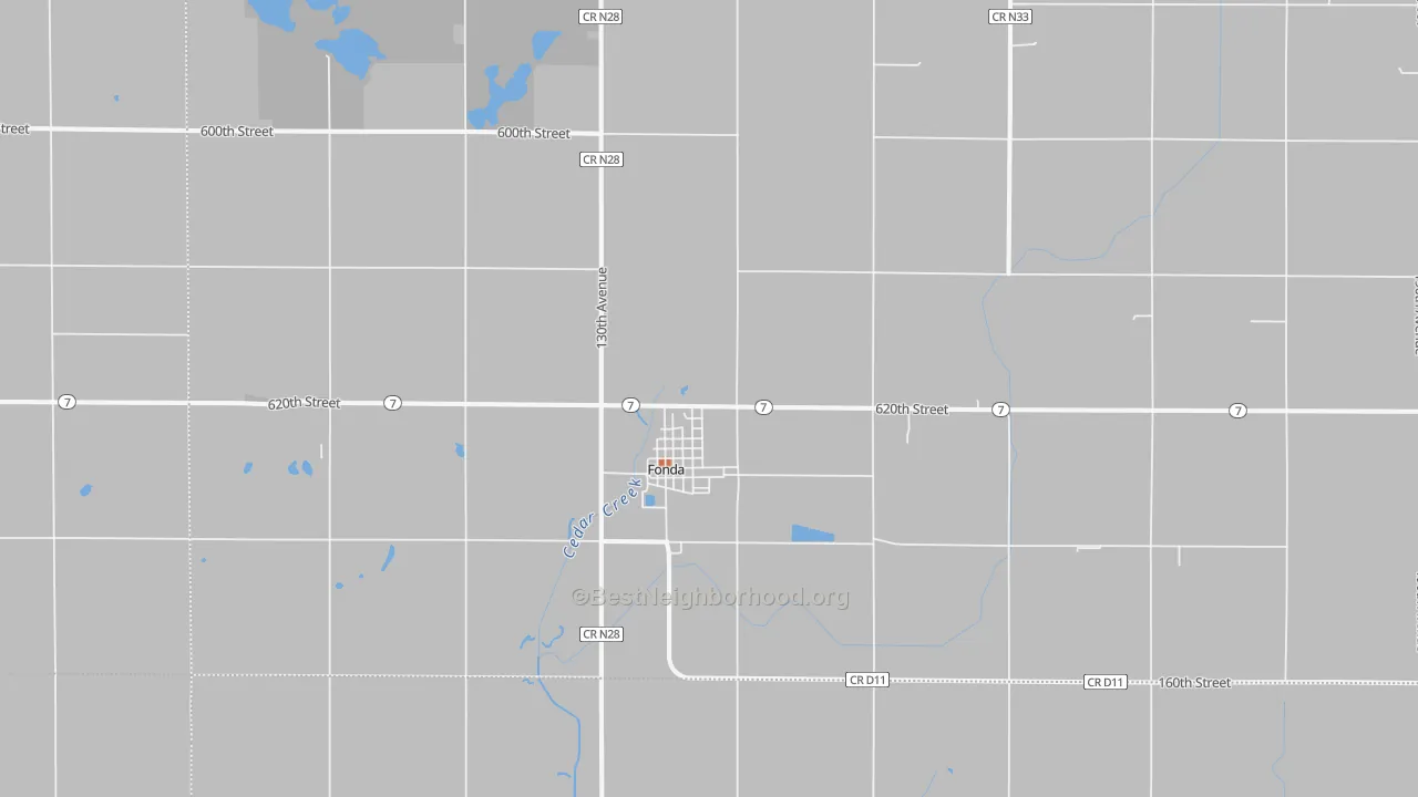 Bike Grade map of 50540, IA
