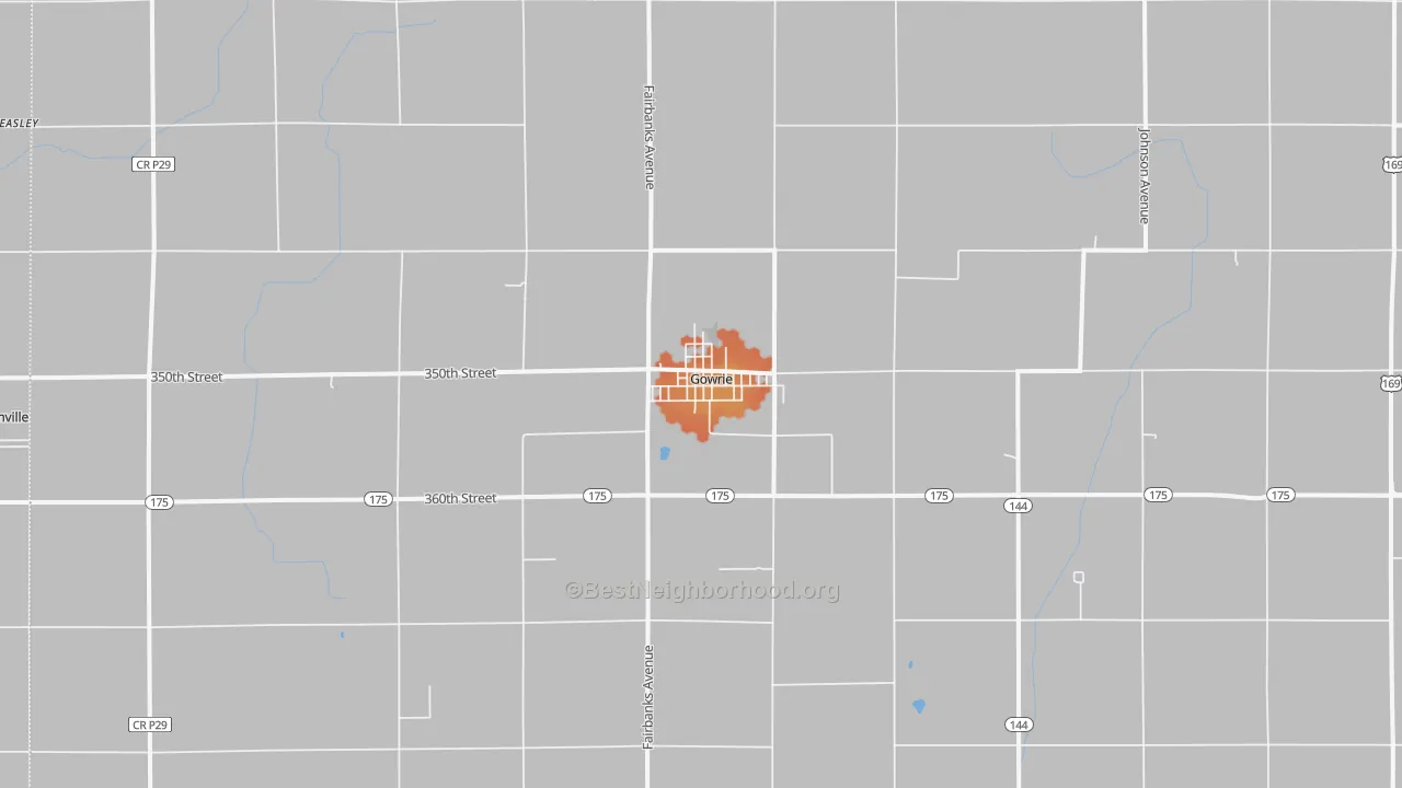 Bike Grade map of 50543, IA