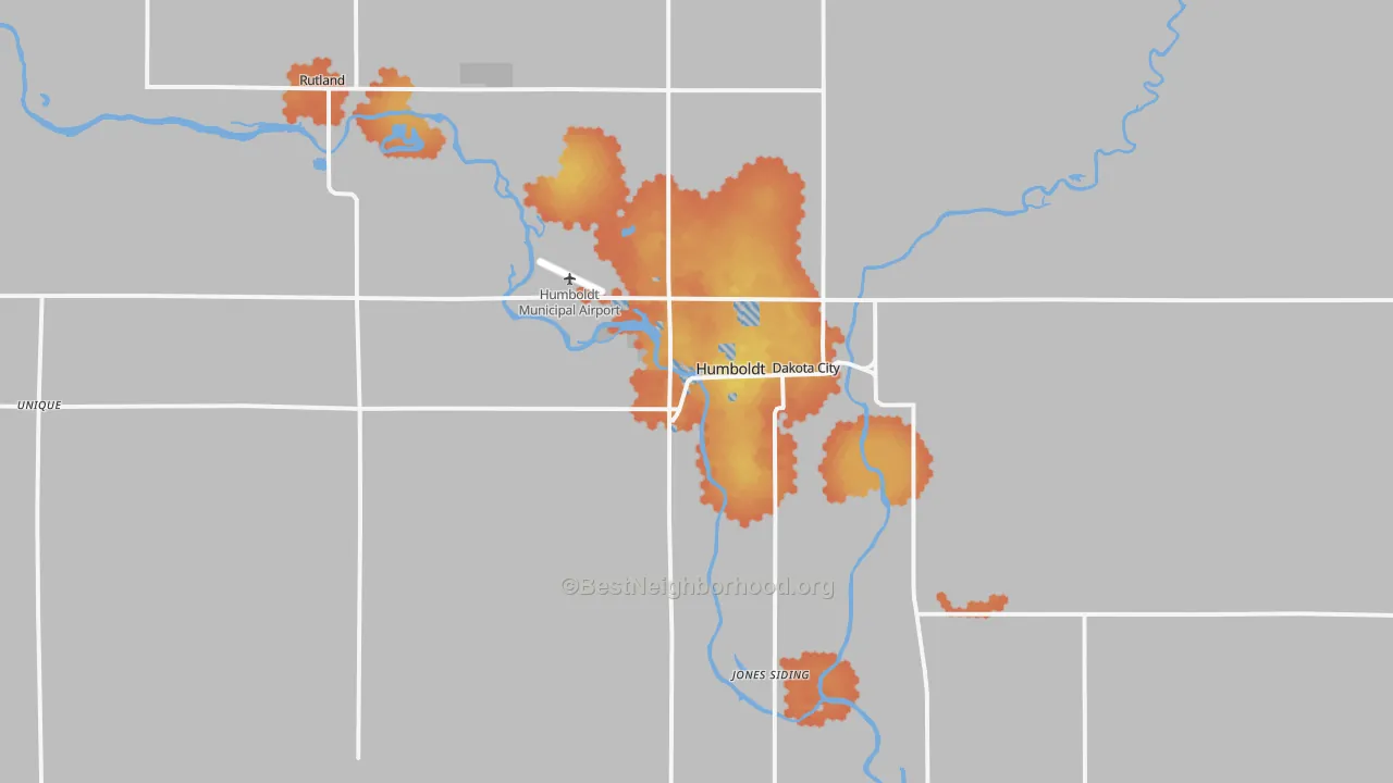 Bike Grade map of 50548, IA