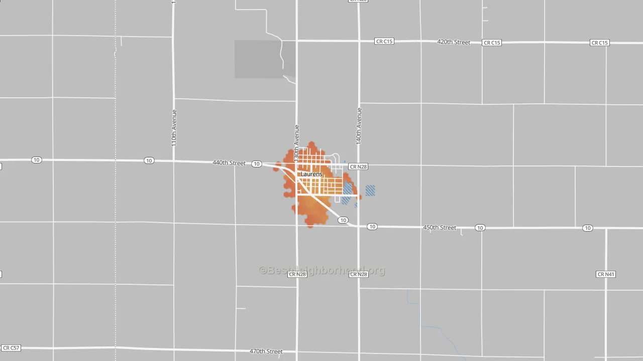 Bike Grade map of 50554, IA