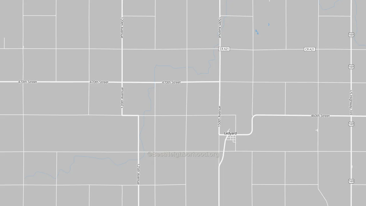 Bike Grade map of 50556, IA