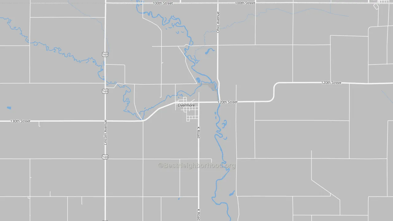 Bike Grade map of 50558, IA