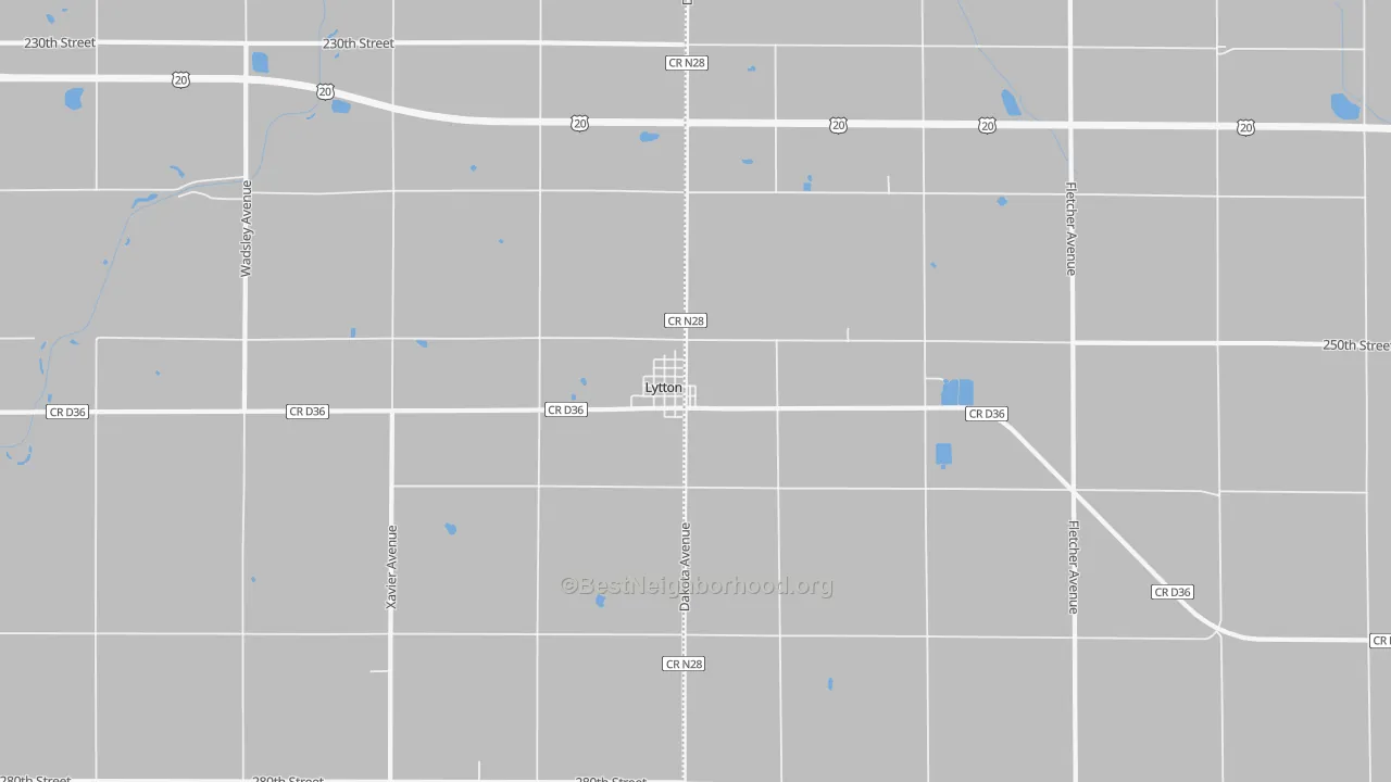Bike Grade map of 50561, IA