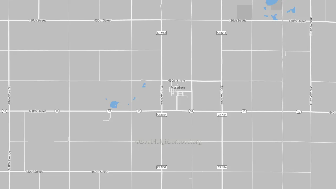 Bike Grade map of 50565, IA