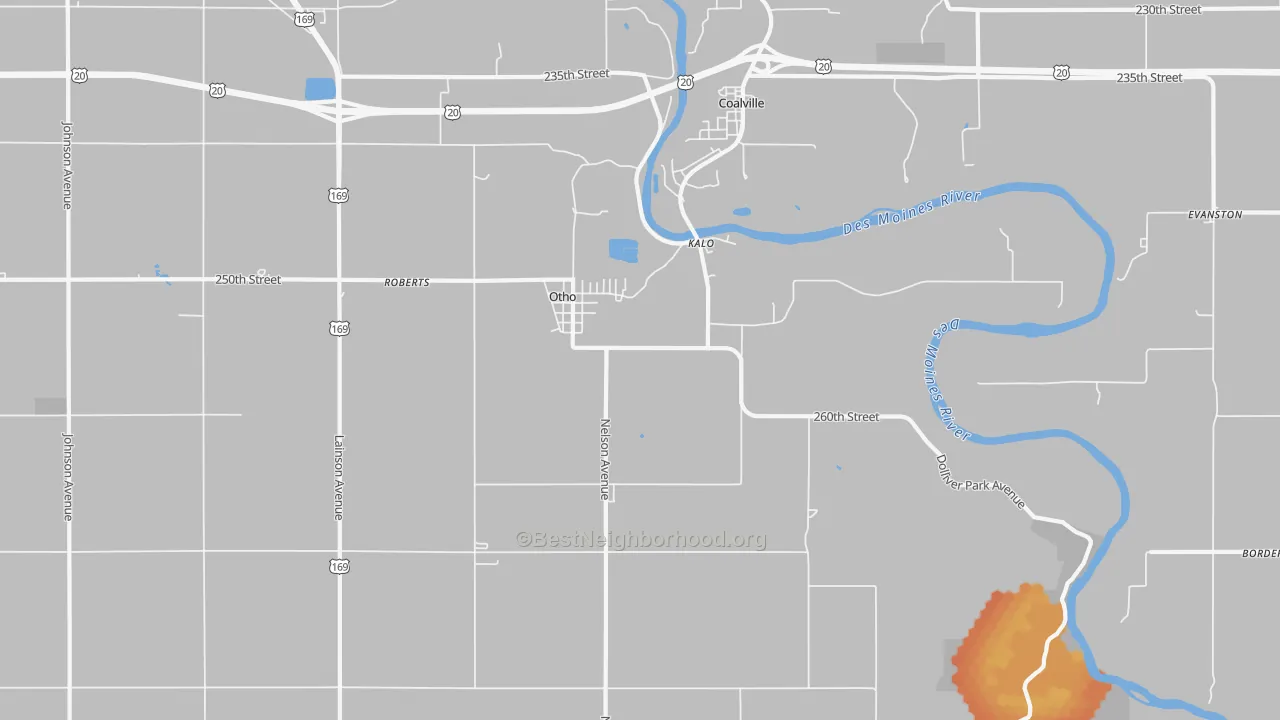 Bike Grade map of 50569, IA