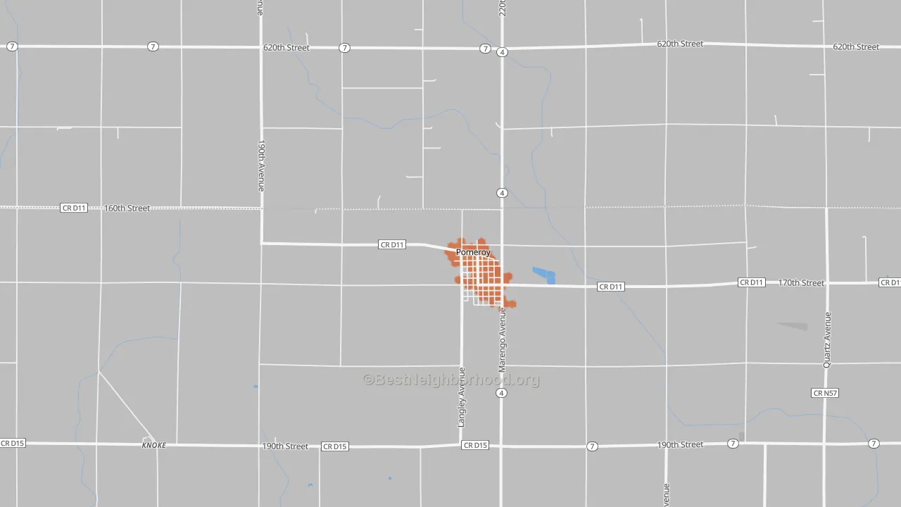 Bike Grade map of 50575, IA