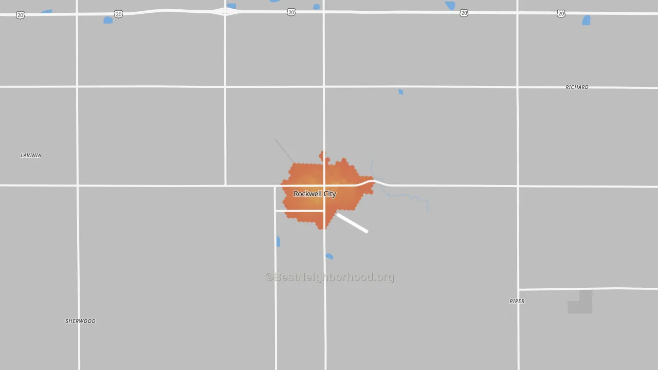 Bike Grade map of 50579, IA