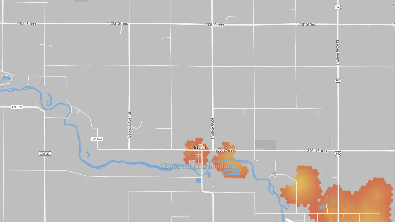 Bike Grade map of 50582, IA