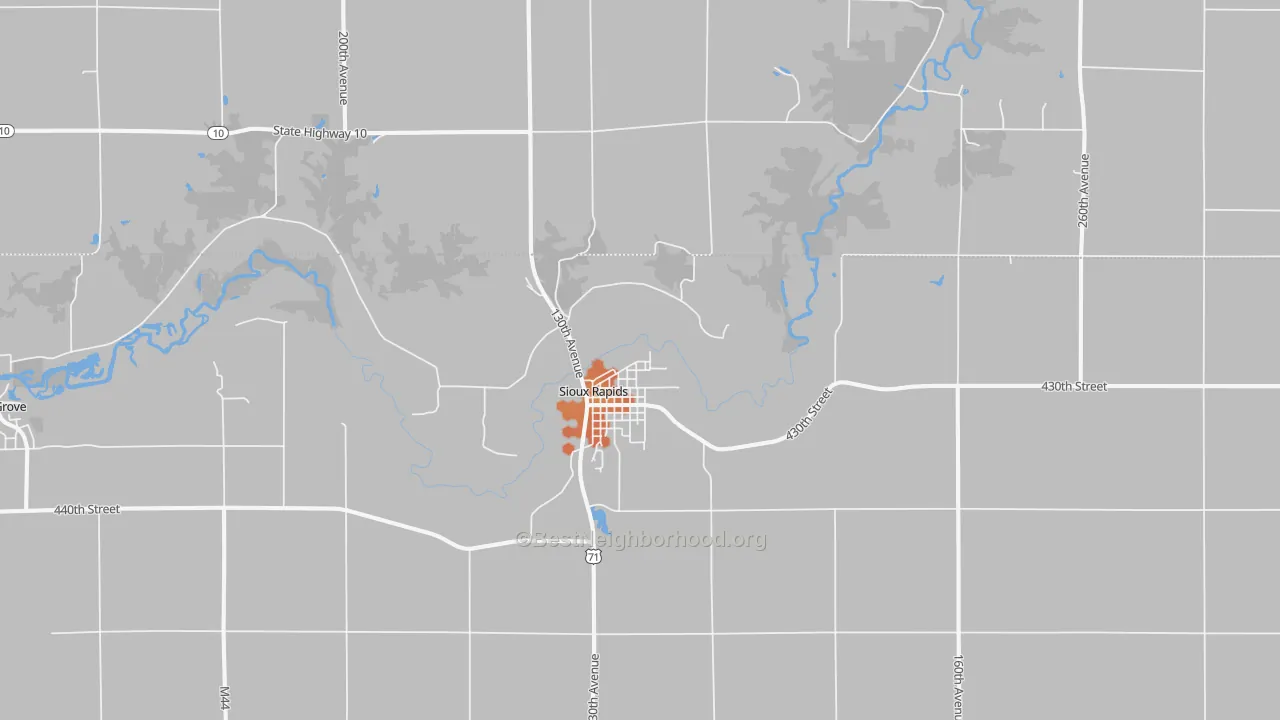 Bike Grade map of 50585, IA