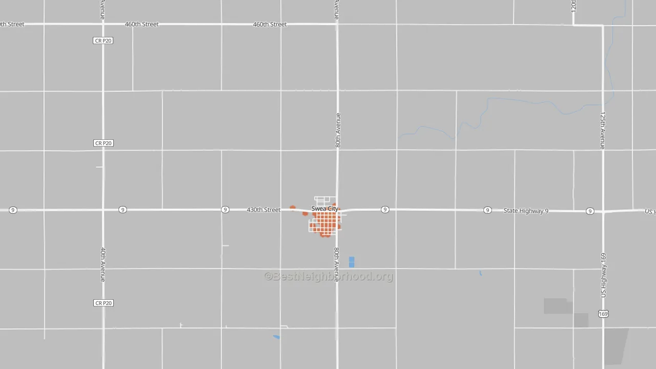 Bike Grade map of 50590, IA