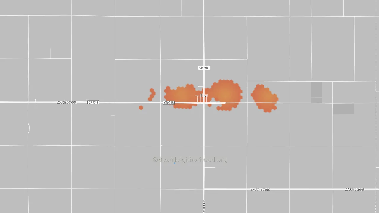 Bike Grade map of 50591, IA