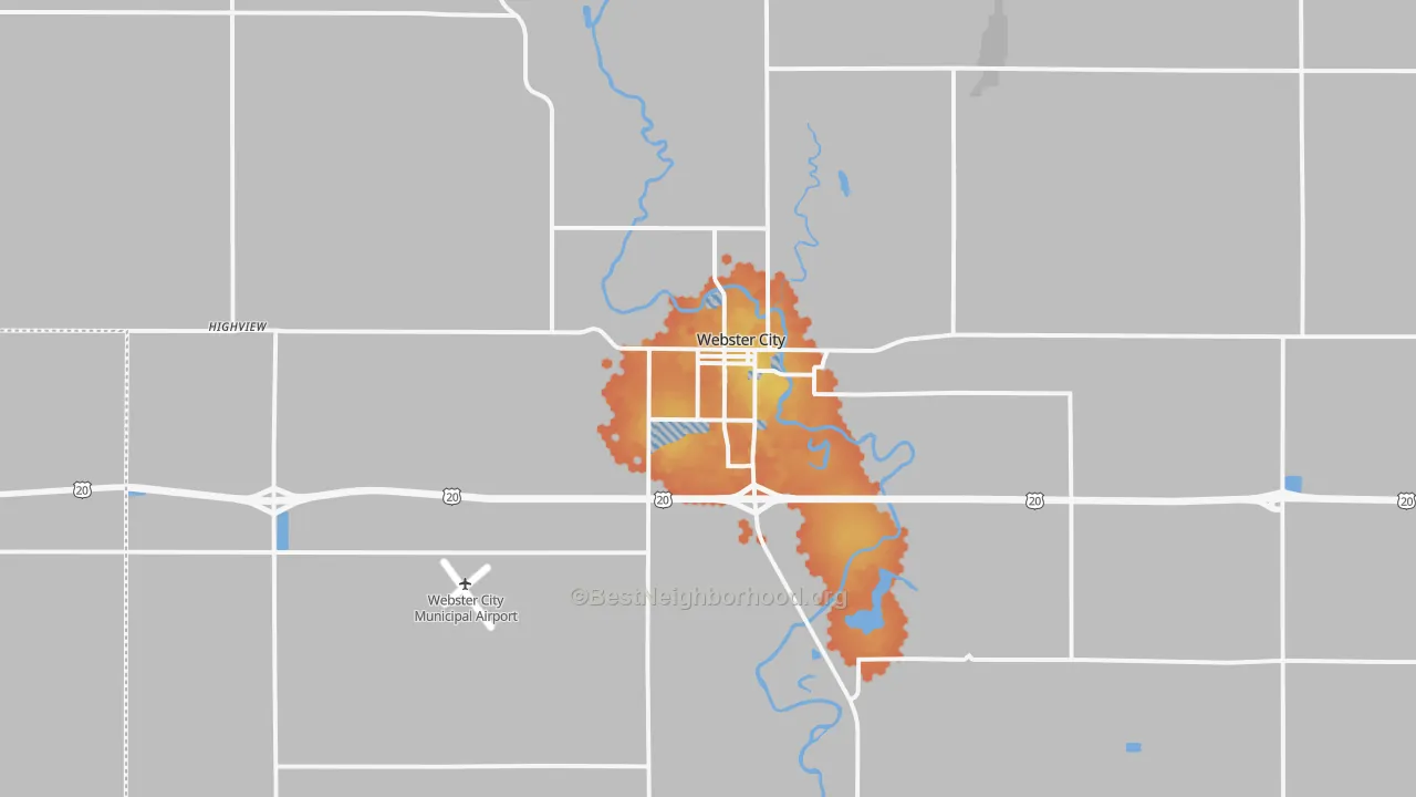 Bike Grade map of 50595, IA