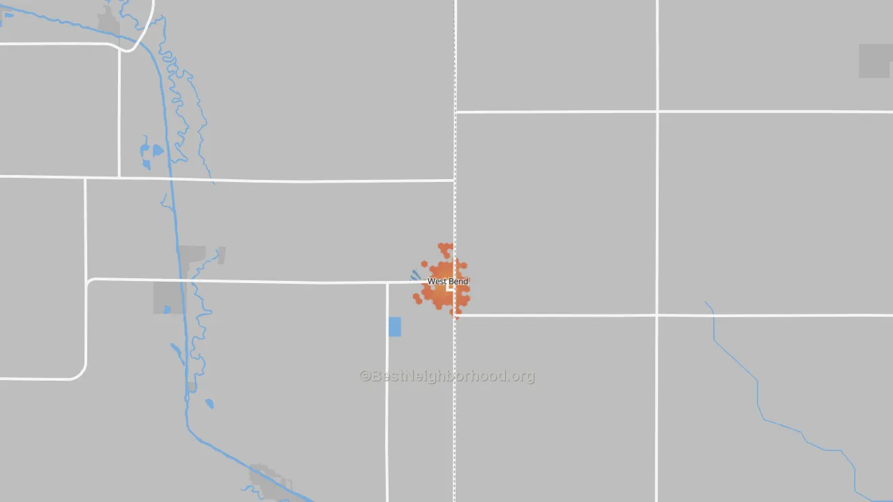 Bike Grade map of 50597, IA