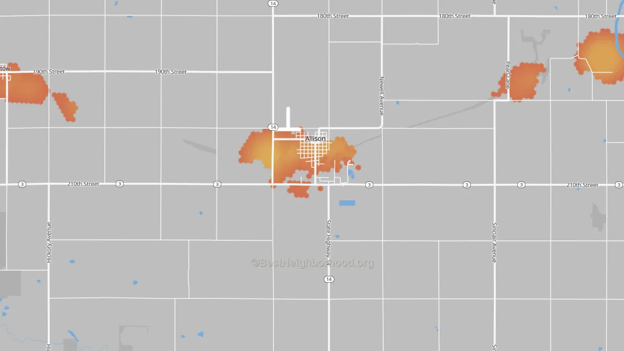 Bike Grade map of 50602, IA