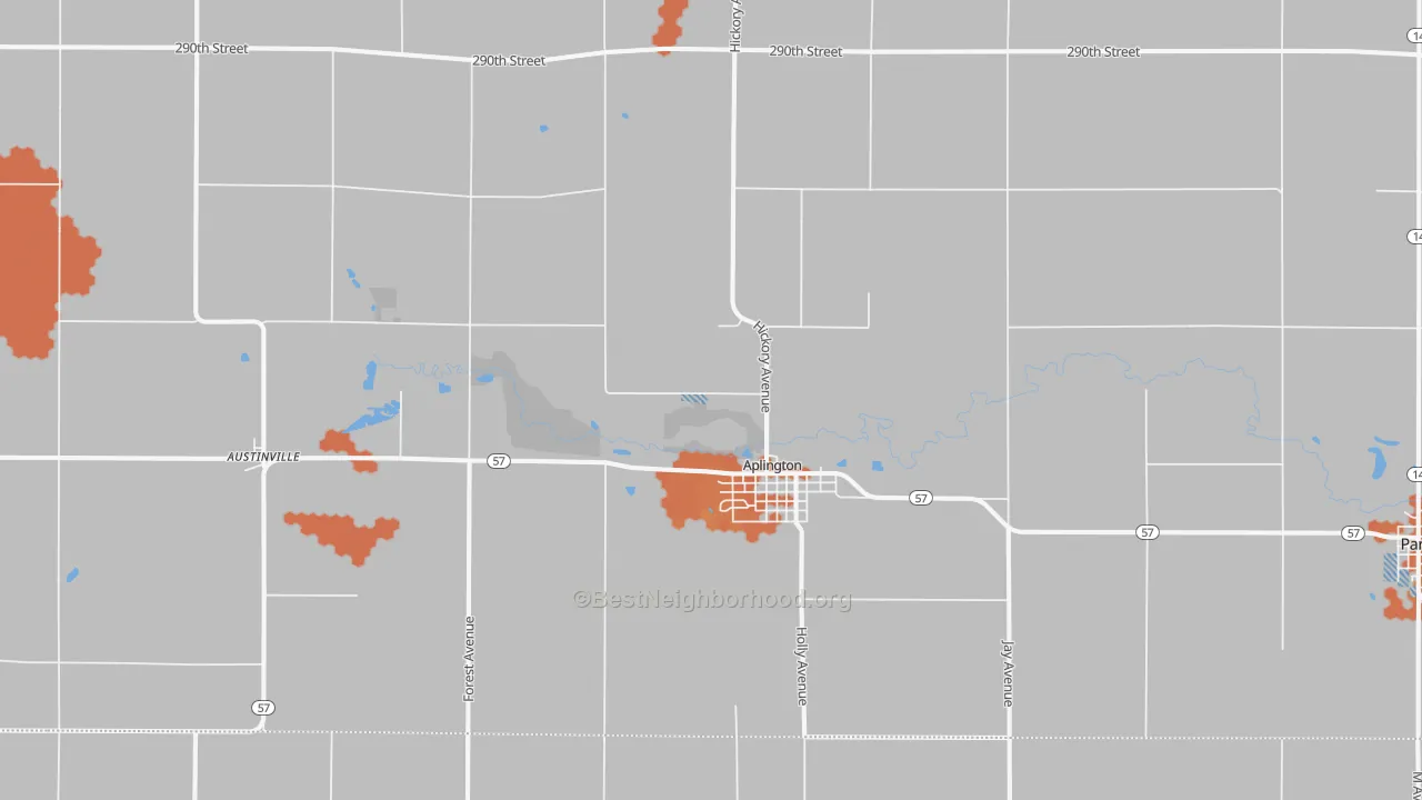 Bike Grade map of 50604, IA