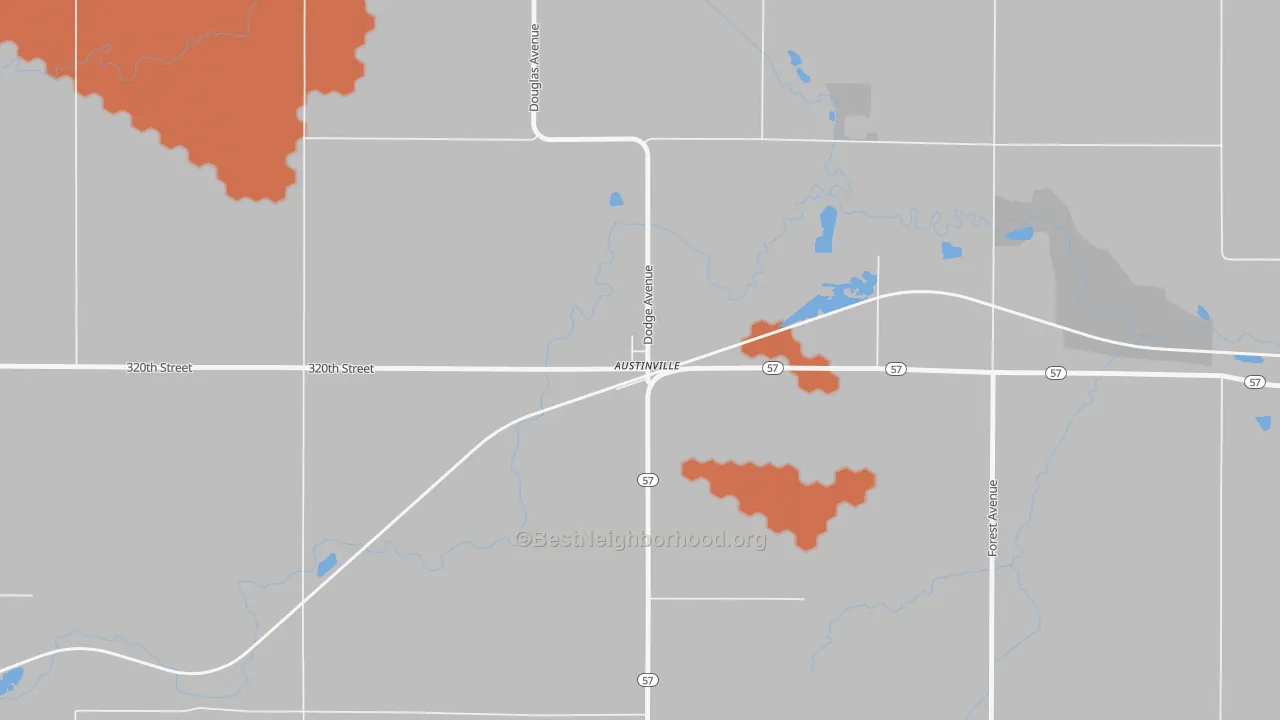 Bike Grade map of 50608, IA