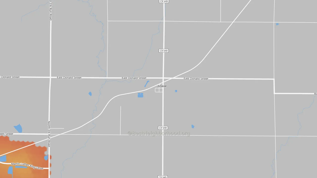 Bike Grade map of 50623, IA