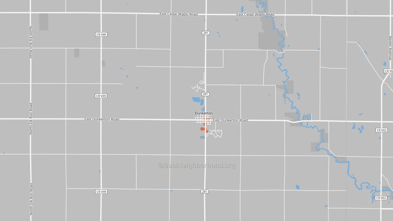 Bike Grade map of 50626, IA