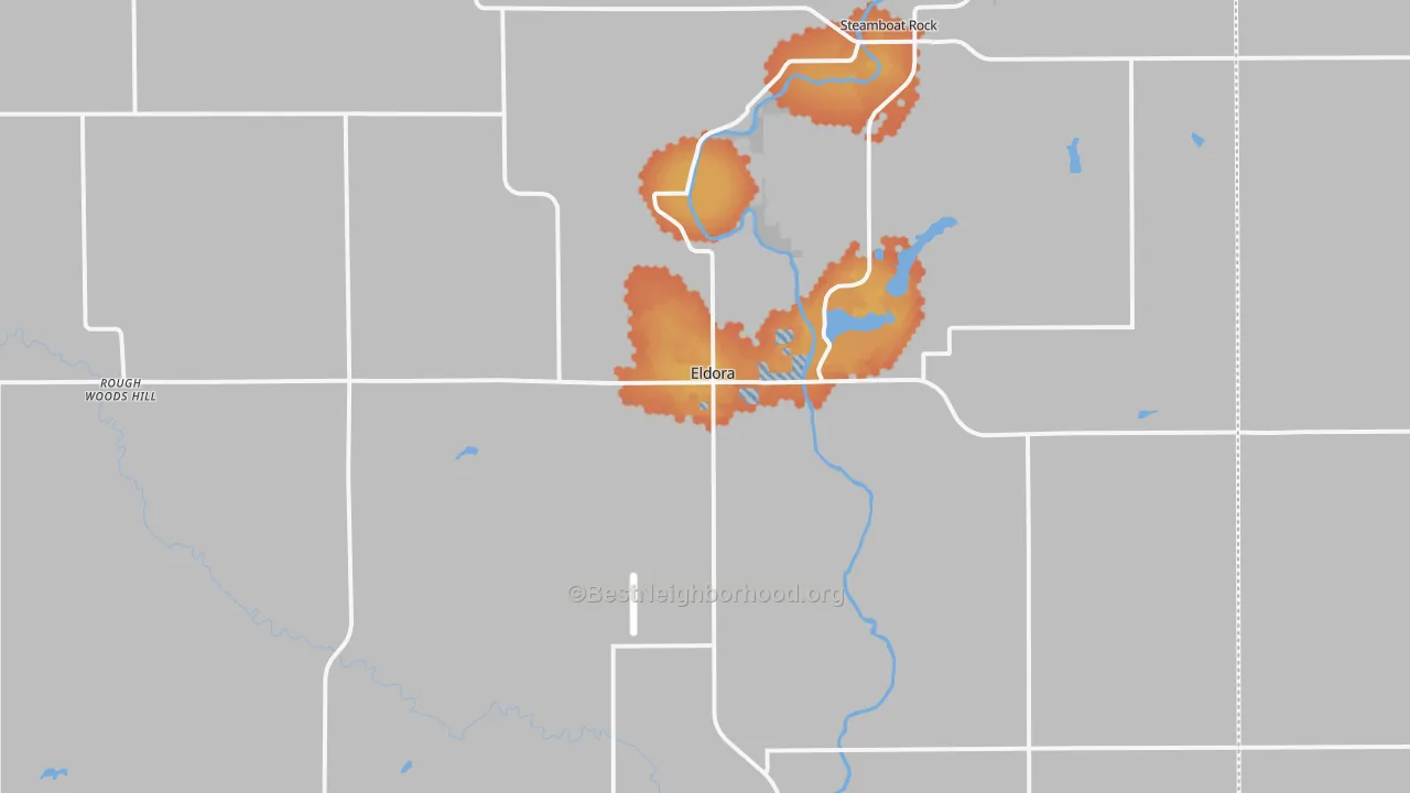 Bike Grade map of 50627, IA