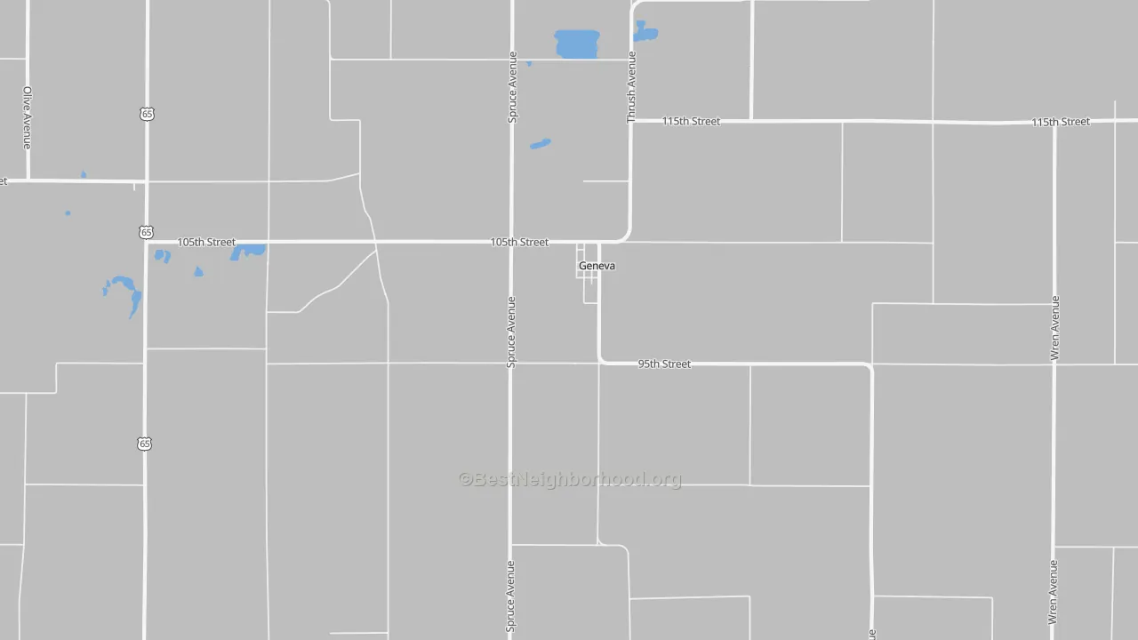 Bike Grade map of 50633, IA