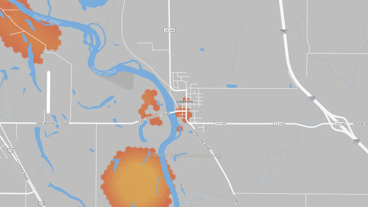 Bike Grade map of 50634, IA