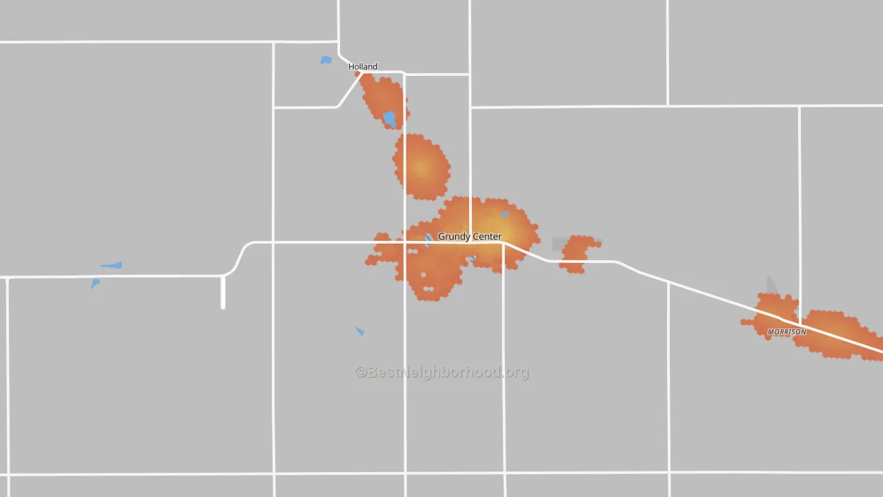 Bike Grade map of 50638, IA