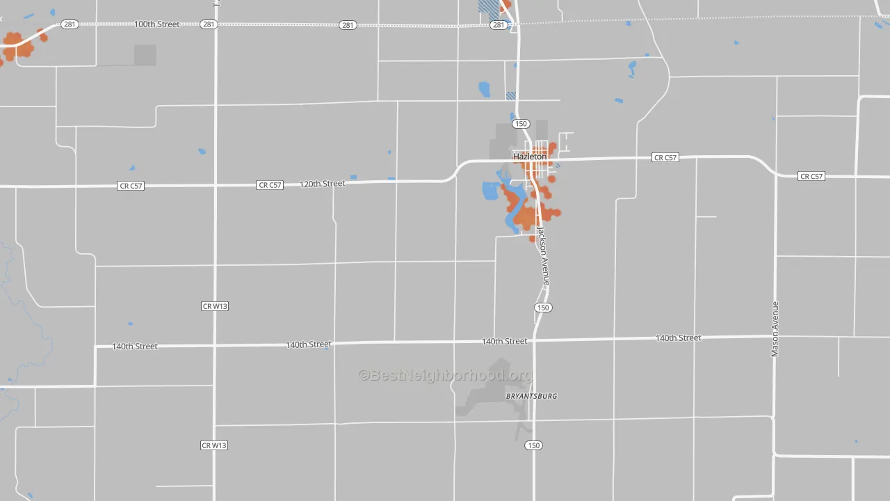 Bike Grade map of 50641, IA